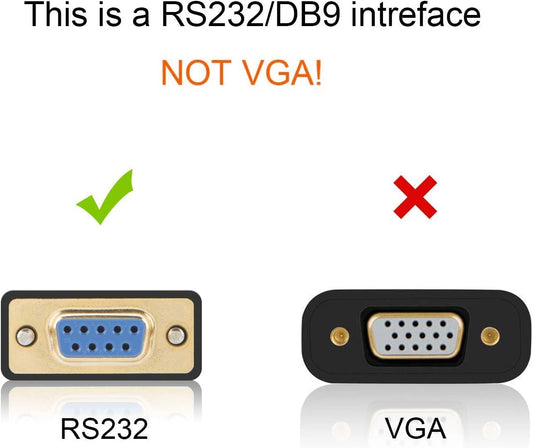 USB to RS232 Adapter with PL2303 Chipset, 6.6Ft USB 2.0 Male to RS232 Female DB9 Serial Converter Cable for Cashier Register, Modem, Scanner, Digital Cameras, Cnc,Black
