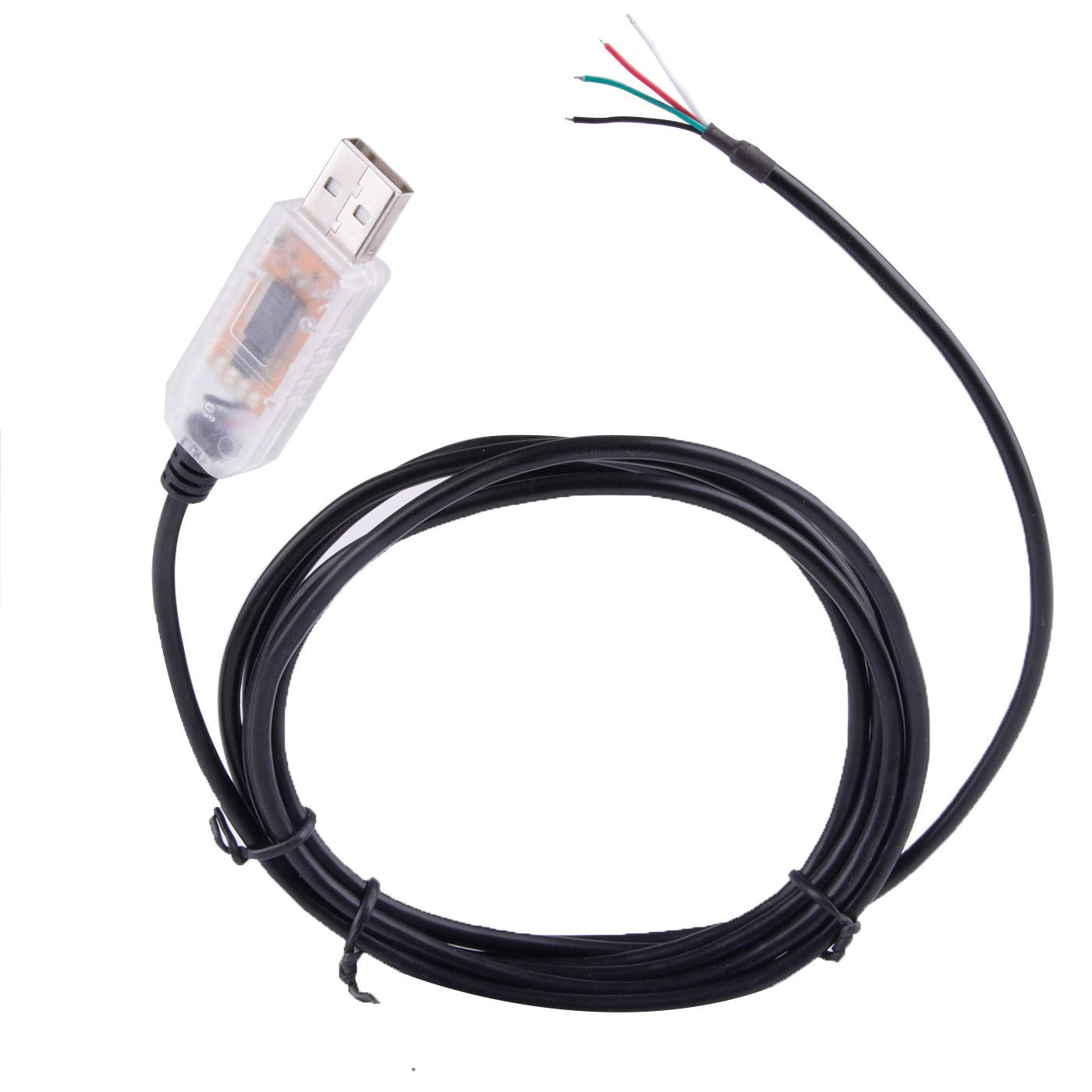 USB to RS485 Serial Cable FT232RL Chipset Data Adapter Converter Cable Compatible for USB-RS485-WE-1800-BT Support Win7 8 10 XP Android Mac Linux (Transparent USB Housing)