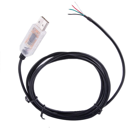 USB to RS485 Serial Cable FT232RL Chipset Data Adapter Converter Cable Compatible for USB-RS485-WE-1800-BT Support Win7 8 10 XP Android Mac Linux (Transparent USB Housing)