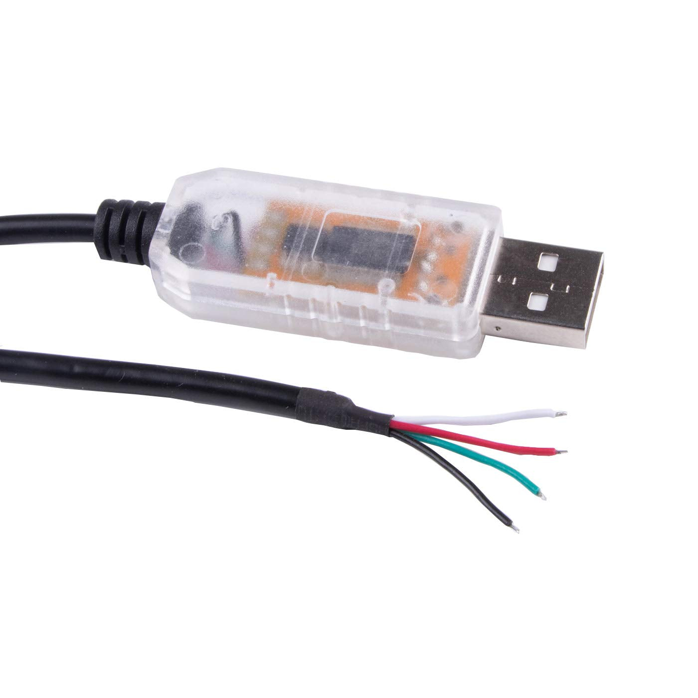USB to RS485 Serial Cable FT232RL Chipset Data Adapter Converter Cable Compatible for USB-RS485-WE-1800-BT Support Win7 8 10 XP Android Mac Linux (Transparent USB Housing)