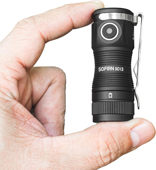 LED Small Flashlight USB C Rechargeable, SC13 Bright 1300 Lumens EDC Keychain Flashlights with IPX8 Waterproof, Portable Key Ring Mini Flash Light for Everyday Carry Camping Hiking