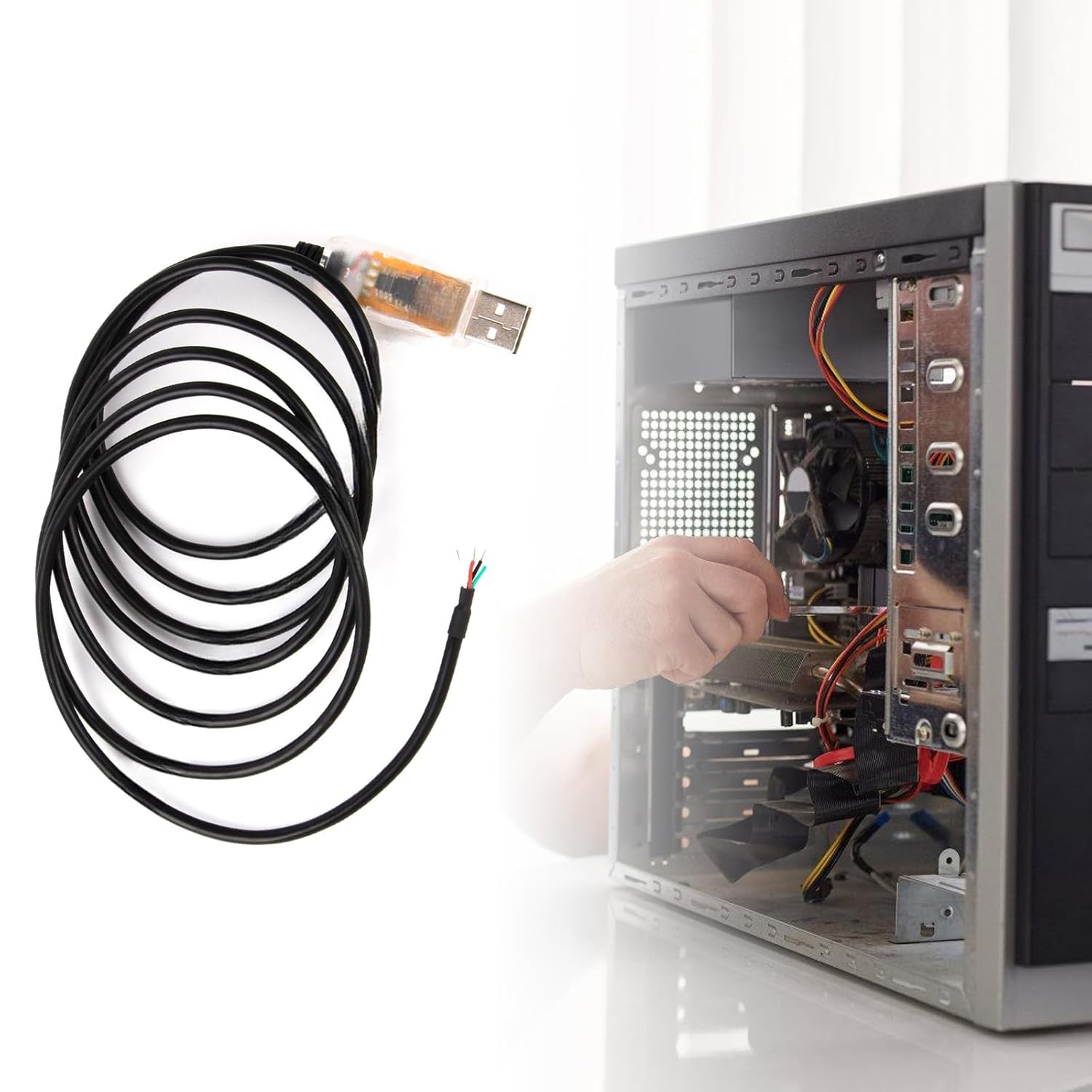 USB to RS485 Serials Cable 4P Chipset Data Adapter Converter Cable RS485 Serials Connection Replacement for PC