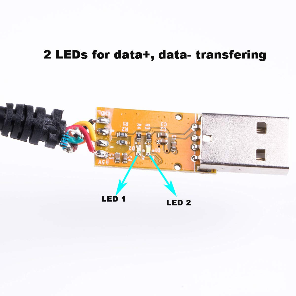 USB to RS485 Serial Cable FT232RL Chipset Data Adapter Converter Cable Compatible for USB-RS485-WE-1800-BT Support Win7 8 10 XP Android Mac Linux (Transparent USB Housing)